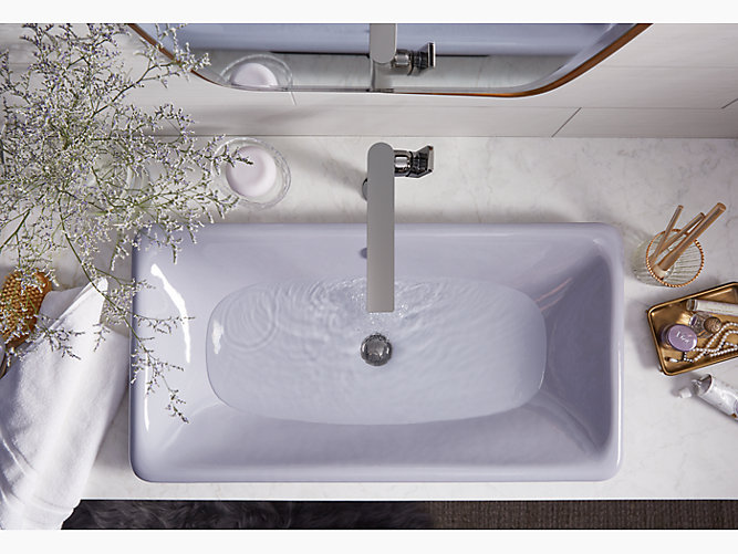 Iron Plains Trough Rectangle Bathroom, Kohler Vanity Sinks Drop In India
